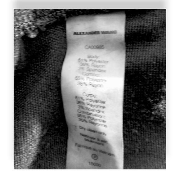 Alexanderwang Womens Skirt Black Laser Cut Elastic Waist Lined Size Medium - Picture 4 of 4